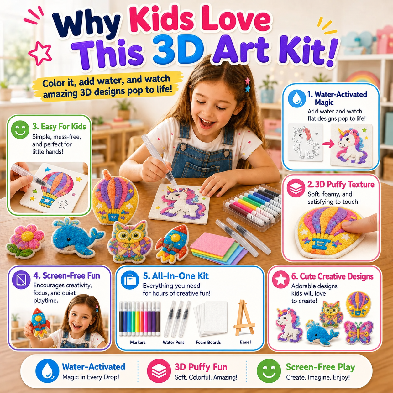 3D Puffy creative activity