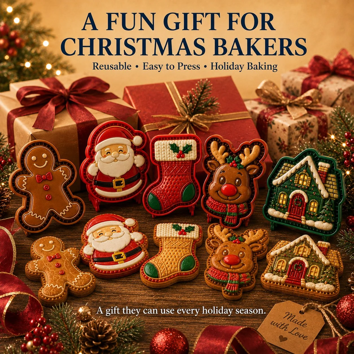 🔥All set boxes Only $5.62 Last Day Promotion!✨ 🎄16-Design Christmas Mini Pie Mold Collection 🥧