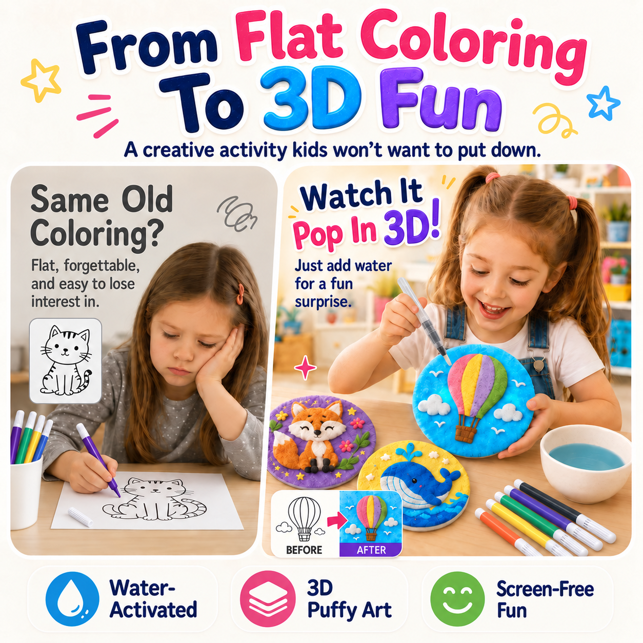 3D Puffy art transformation