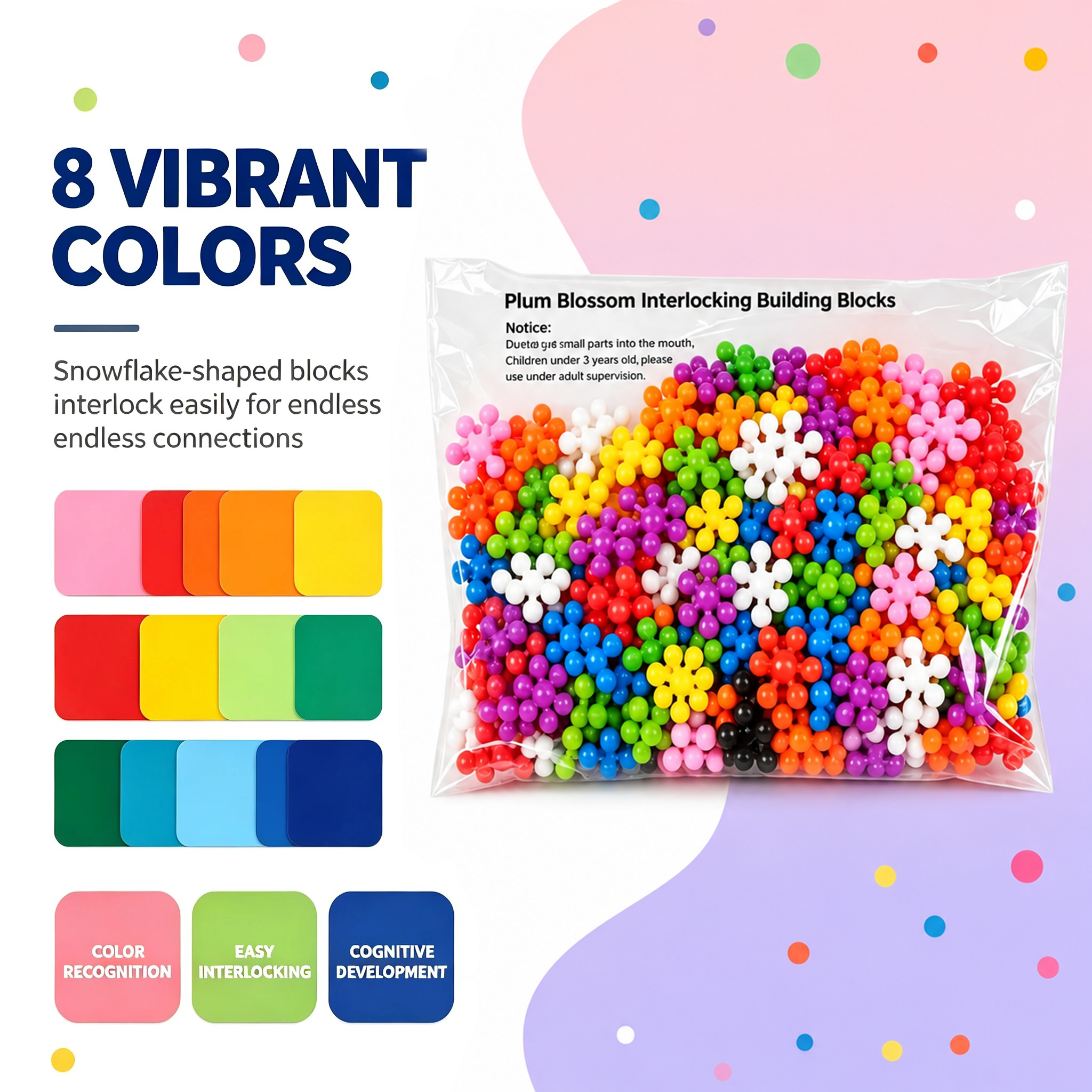 Colorful building pieces