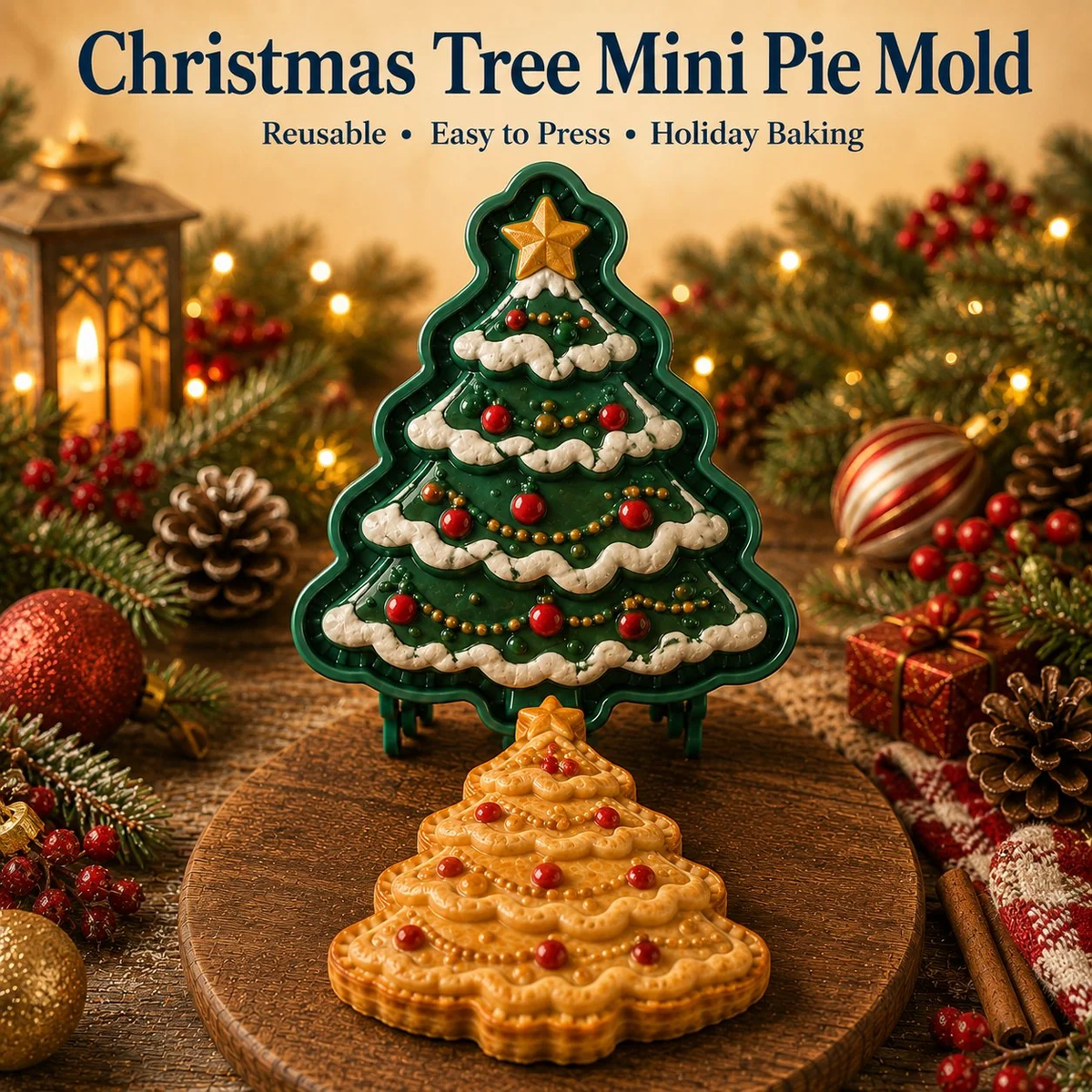 🔥All set boxes Only $5.62 Last Day Promotion!✨ 🎄16-Design Christmas Mini Pie Mold Collection 🥧