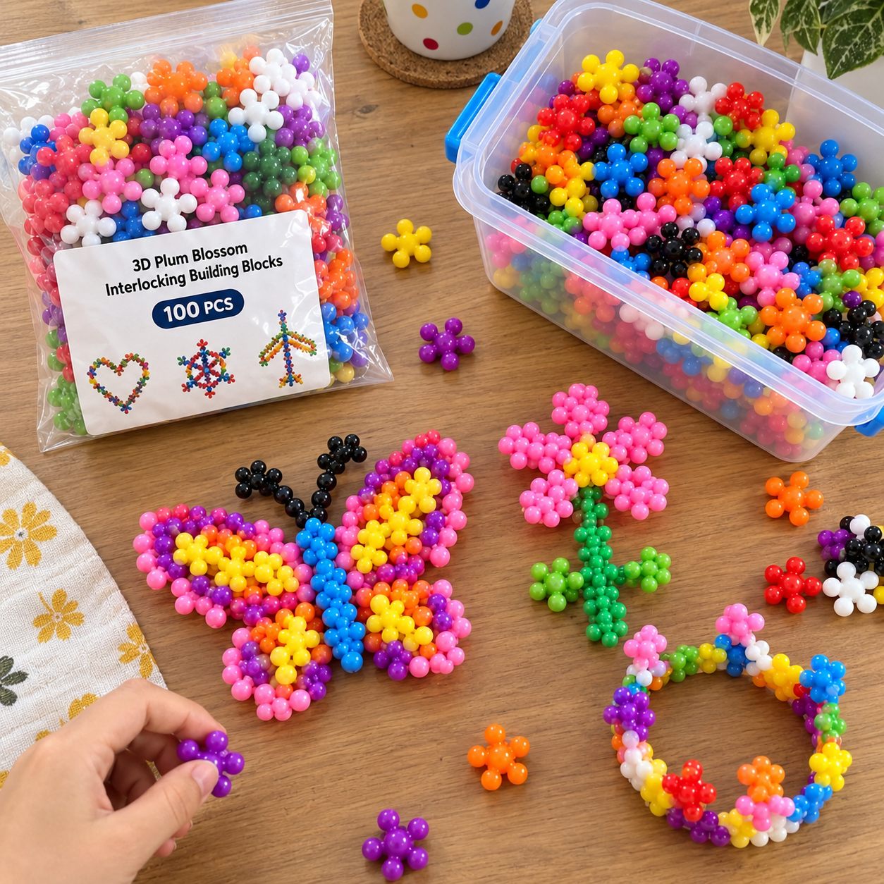 Colorful butterfly flower and ring creations