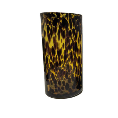 Vintage Leopard Glass Tumbler – Retro Whiskey & Cocktail Cup