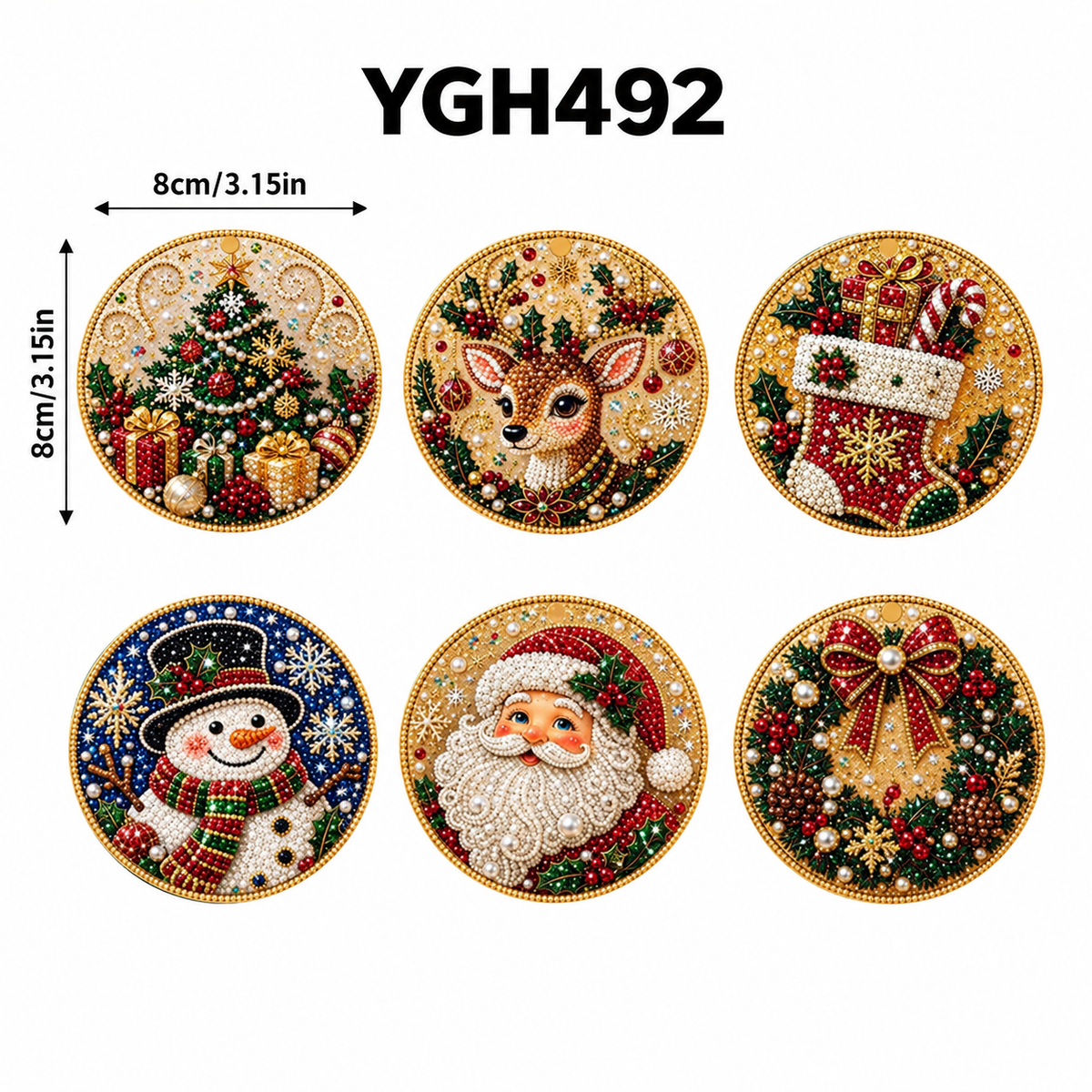 🔥Last Day Buy 2 Get 1🔥DIY Christmas Diamond Painting Ornament Kit🎄