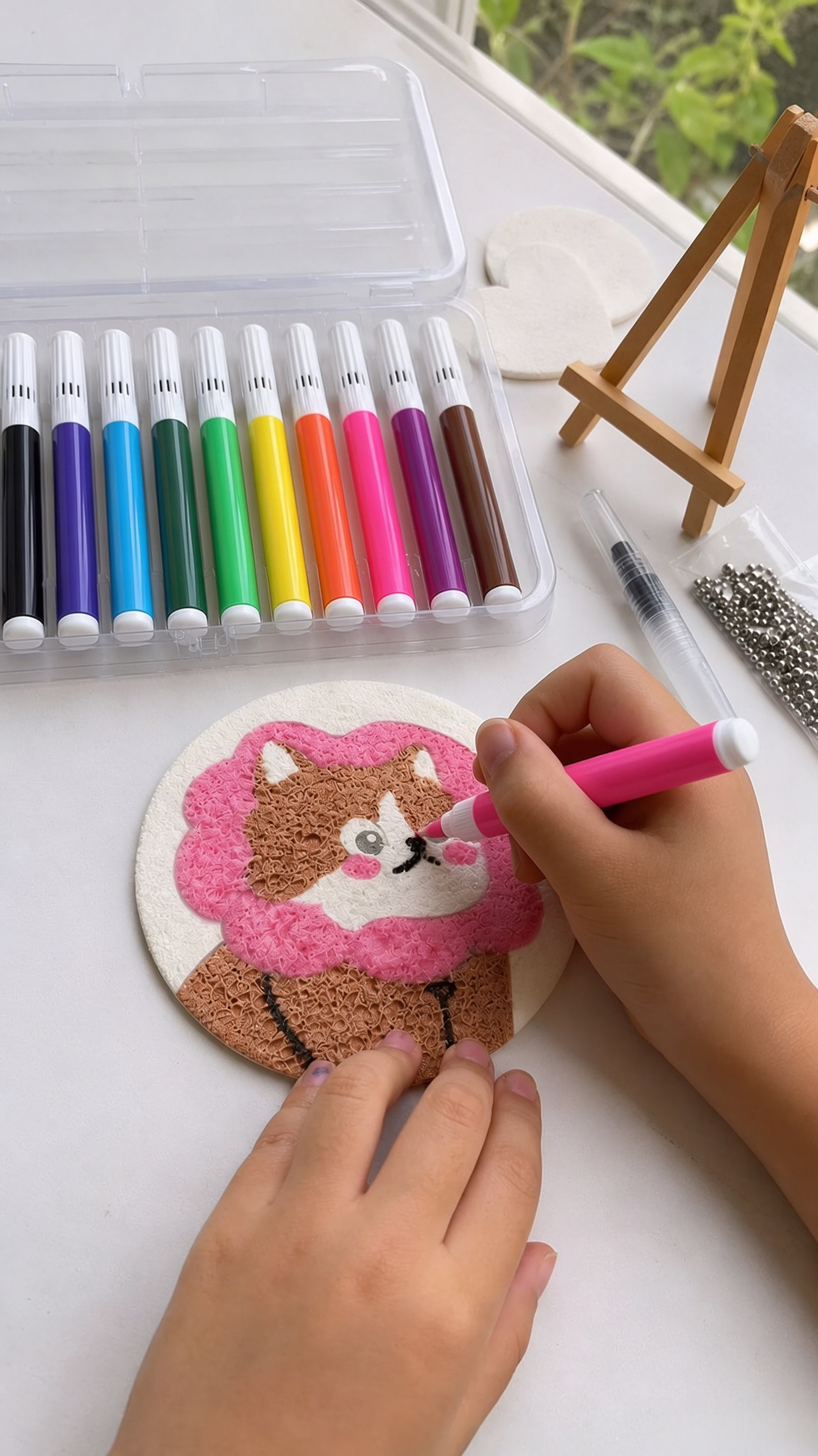 Child coloring 3D Puffy artwork
