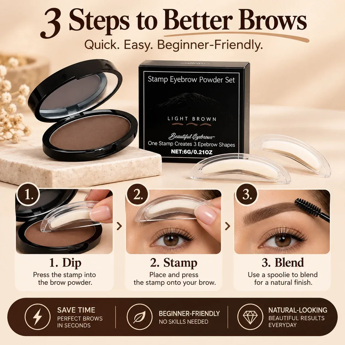 🔥JEREMYTIS™Waterproof Eyebrow Stamp Kit ✨