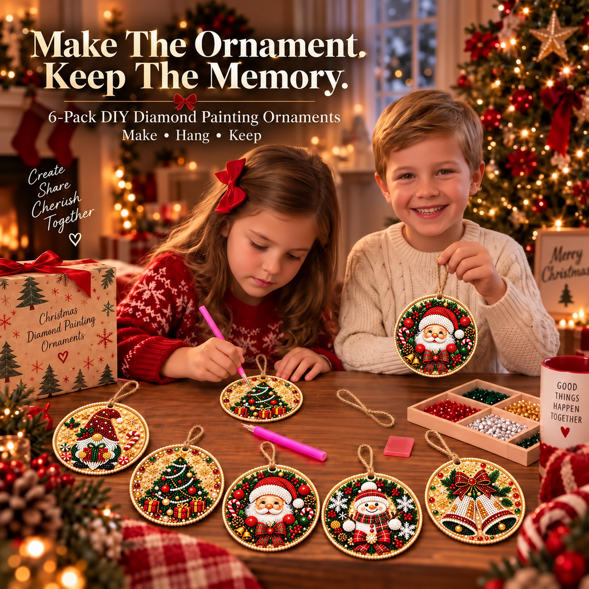 🔥Last Day Buy 2 Get 1🔥DIY Christmas Diamond Painting Ornament Kit🎄