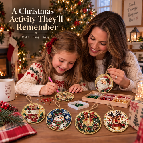 🔥DIY Christmas Diamond Painting Ornament Kit🎄
