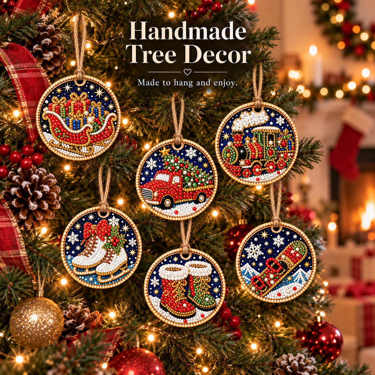 🔥Last Day Buy 2 Get 1🔥DIY Christmas Diamond Painting Ornament Kit🎄