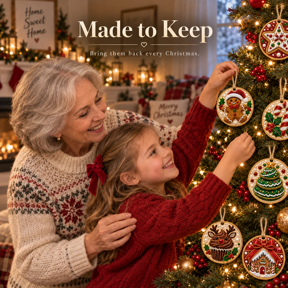 🔥Last Day Buy 2 Get 1🔥DIY Christmas Diamond Painting Ornament Kit🎄